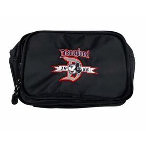 Disneyland Resort Embroidered Mickey Mouse 1955 Black Fanny Pack Waist Bag